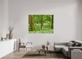 160 x 120 cm, Aluminum Dibond Forest Bloom – Whispering Spring Light