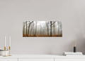 51 x 20 cm, Canvas Foggy Forest Art Print – Quiet Woodland Photography for Calm Spaces