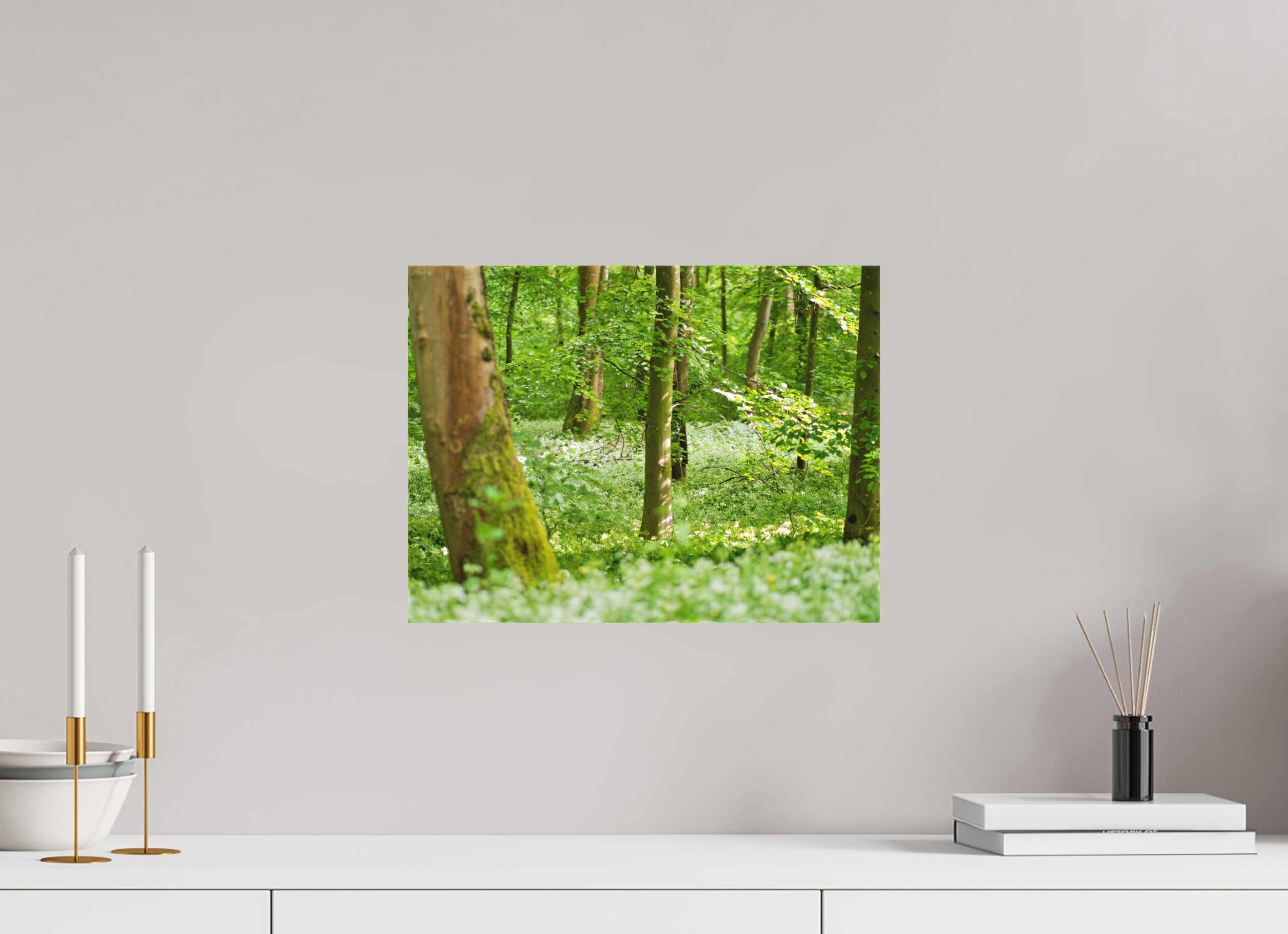 40 x 30 cm, Canvas Forest Bloom – Whispering Spring Light