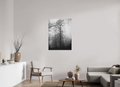 80 x 108,3 cm, Aluminum Dibond Fog Lines – A Path Through Quiet Woods