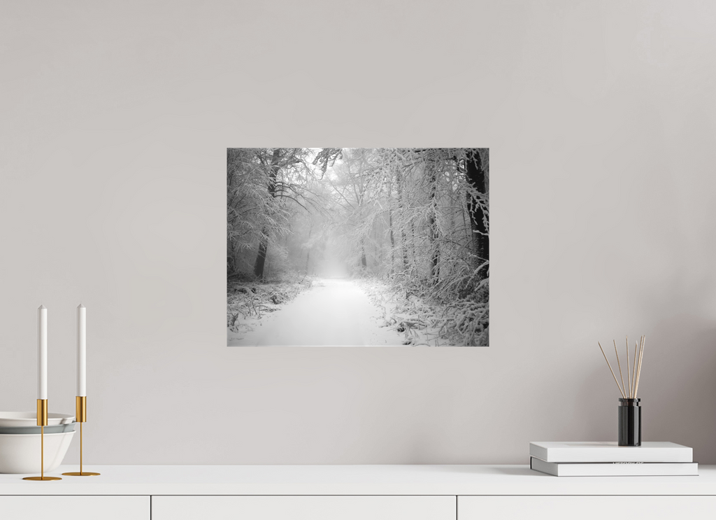 40 x 30 cm, Canvas Snow Path – Into the Quiet White