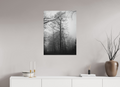 60 x 81,2 cm, Aluminum Dibond Fog Lines – A Path Through Quiet Woods