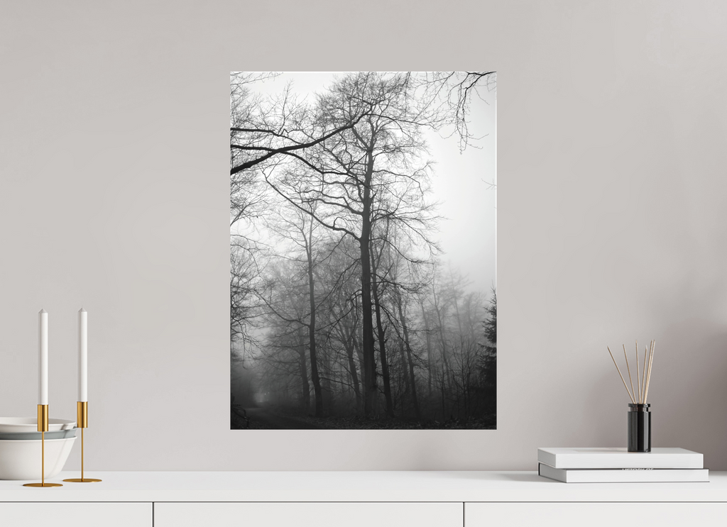 40 x 54,2 cm, Canvas Fog Lines – A Path Through Quiet Woods