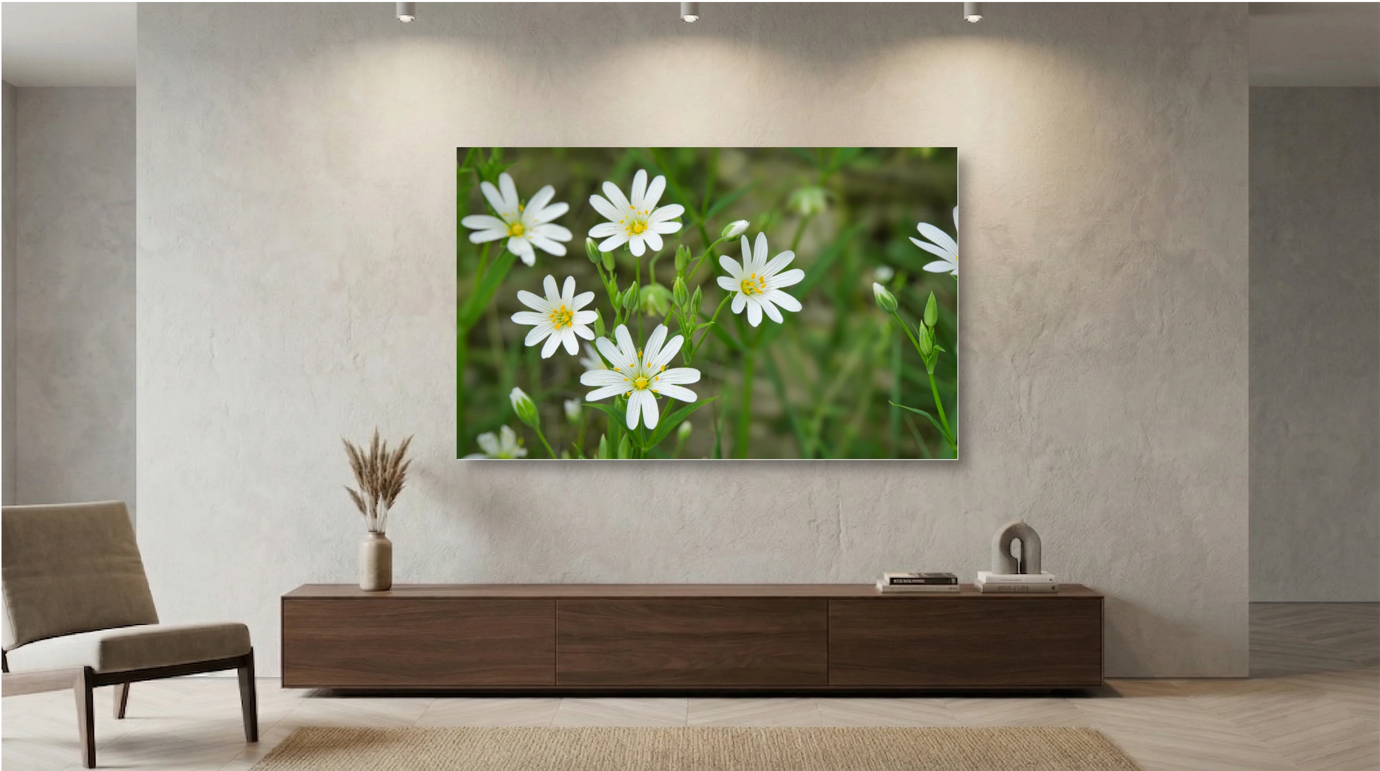The Silence of the Stitchwort – Botanical Elegance in Soft Green