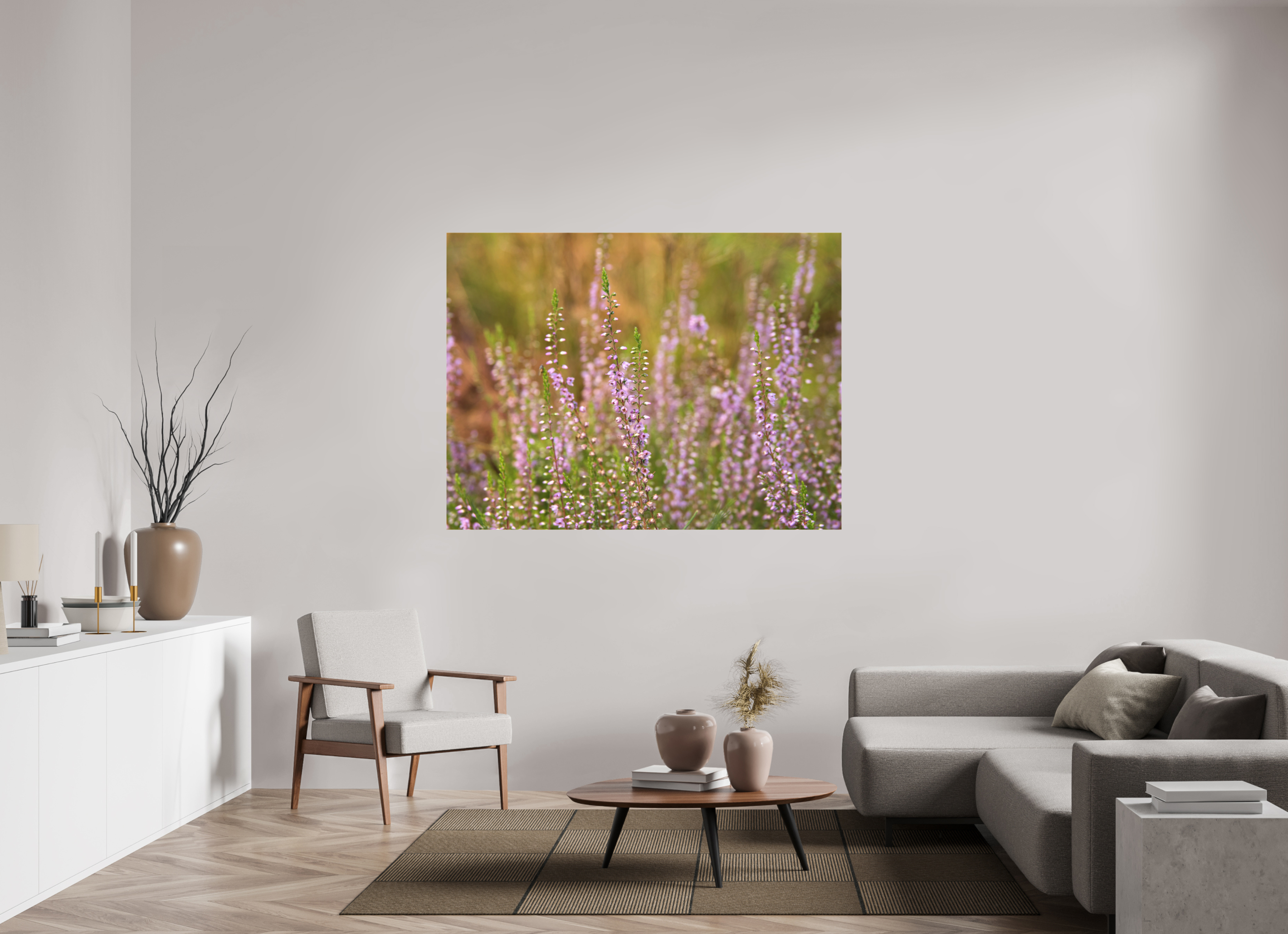 160 x 120 cm, Canvas Heather Glow – Softness Across the Moor