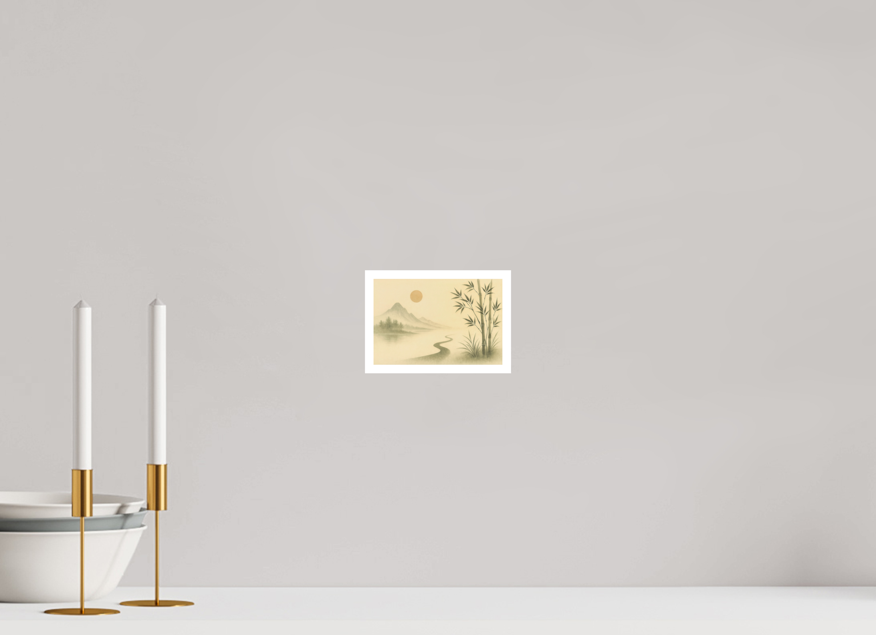 15 x 10 cm, Poster Silent River – Path Through the Mist