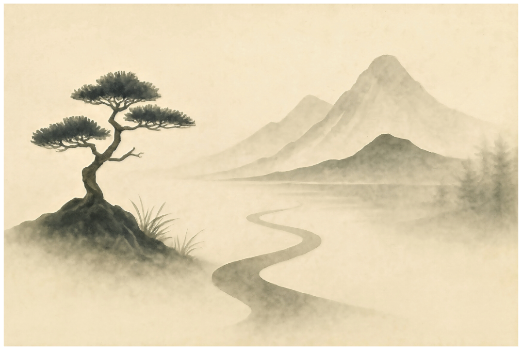 Main image Solitary Tree – Path Into the Mist