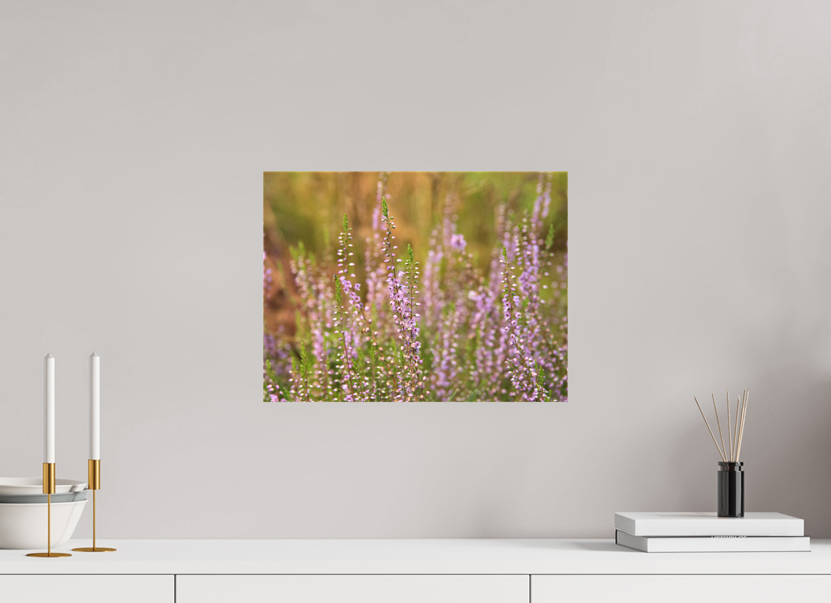 40 x 30 cm, Canvas Heather Glow – Softness Across the Moor