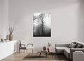 110 x 148,9 cm, Canvas Fog Lines – A Path Through Quiet Woods